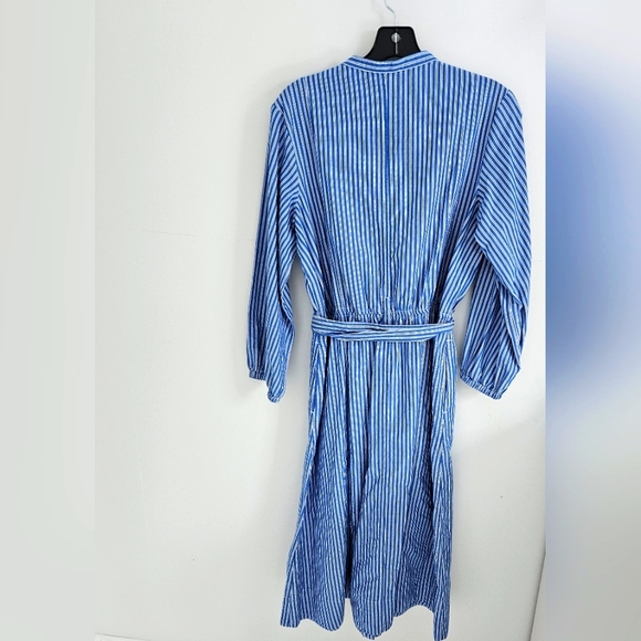 Free Assembly blue white stripe midi dress - Picture 3 of 5